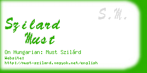 szilard must business card