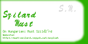 szilard must business card